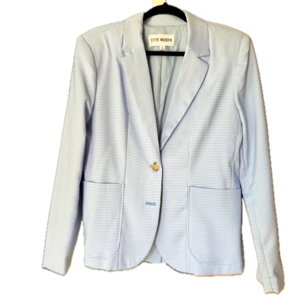 Steve Madden Blue Blazer Tailored Suit Jacket